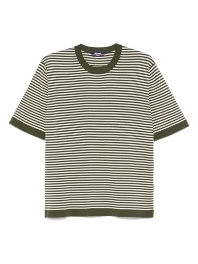 K-way Combe Stripes T-shirt In Green