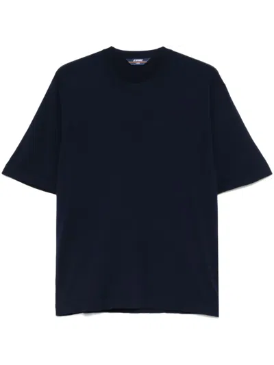 K-way Neckline Crew Short Sleeves In Blue