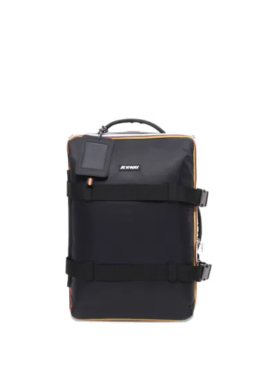 K-way Compact Black Suitcase With Four Wheels