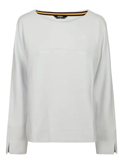 K-way Cotton Long-sleeve T-shirt In Neutral