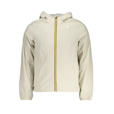 K-way Beige Contrast Hooded Sports Jacket