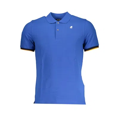 K-way Cotton Polo Men's Shirt In Blue