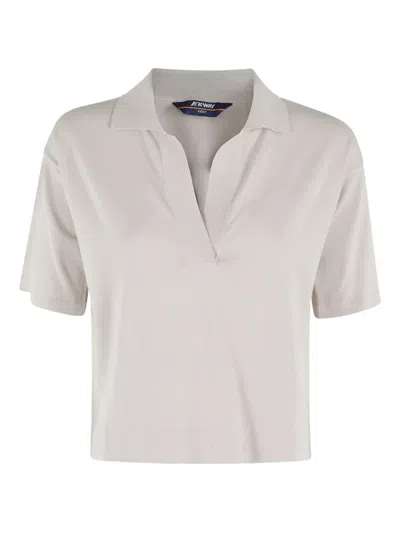 K-way Cotton T-shirt In Beige