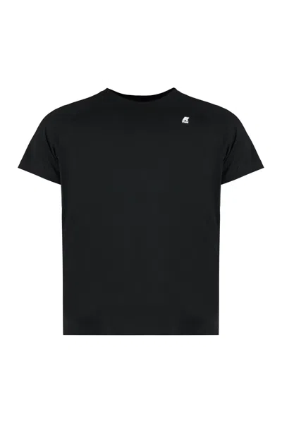 K-way Cotton T-shirt T-shirt In Black Pure