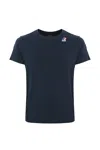 K-way Cotton T-shirt With Logo In Blue Depht