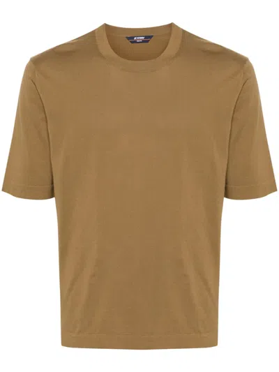 K-way Crew-neck Cotton Jumper In Brown