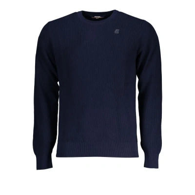 K-way Crew Neck Cotton Sweater In Blue In Blue Depth Blu