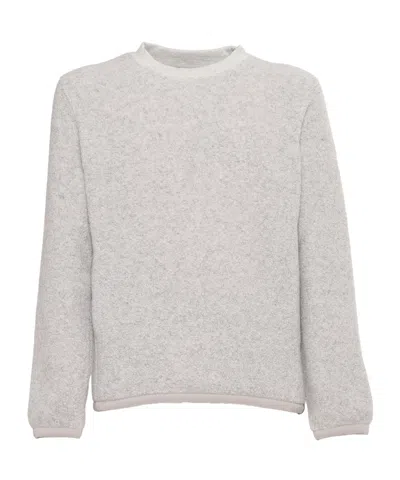 K-way Crew Neck Long Sleeve Sweater In Gray