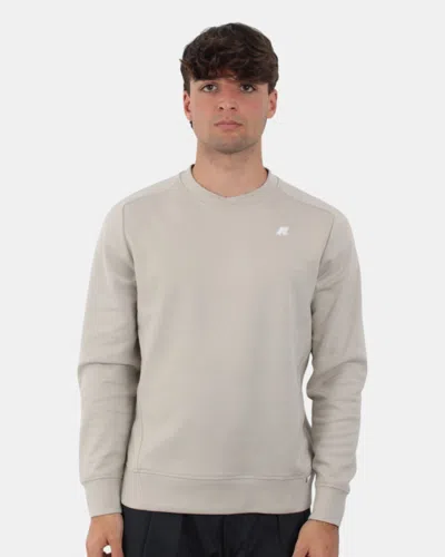 K-way Crew Neck Sweatshirt K Way Mod. Medine Interlock - 634 Beige Lt In Gray