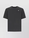 K-way Crewneck Cotton T-shirt With Short Sleeves In Gray