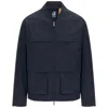 K-way Crinkled Nylon Jacket With Adjustable Hem In Blue