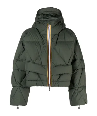 K-way Cropey 2.1 Amiable Puffer Jacket In Green
