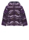K-way Hooded Puffer Jacket In Purple