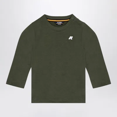 K-way Kids' Dark Green Cotton Elmette T-shirt
