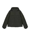 K-way Dark Green Hooded Jacket In Black