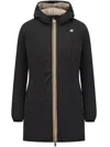 K-way Long-sleeved Down Jacket In Black