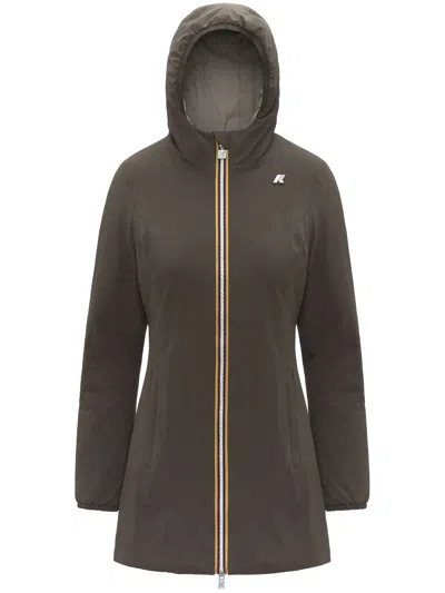 K-way Denise St Warm Reversible Jacket In Gray