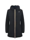 K-way Coat In Black-blue Depth