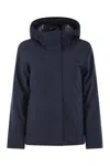K-way K Way Dorel Bonded Padded Hooded Jacket In Blue