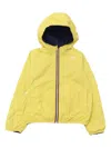 K-way Double Zip-fastening Hooded Jacket In Yellow