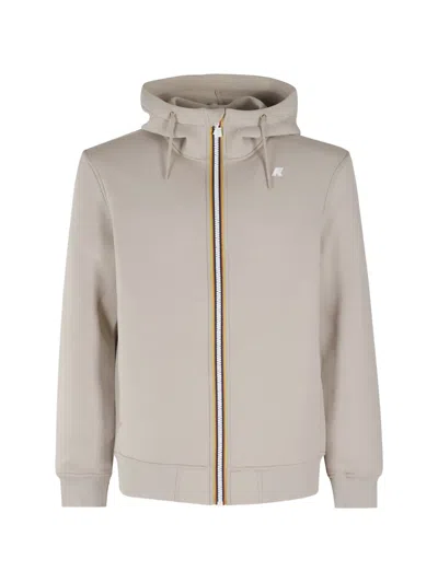 K-way Drawstring Hooded Sweater In Gray