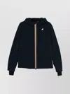 K-way Drawstring Hooded Waterproof Jacket In Blue