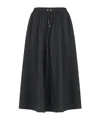 K-way Drawstring Pleat Detailed Skirt In Black