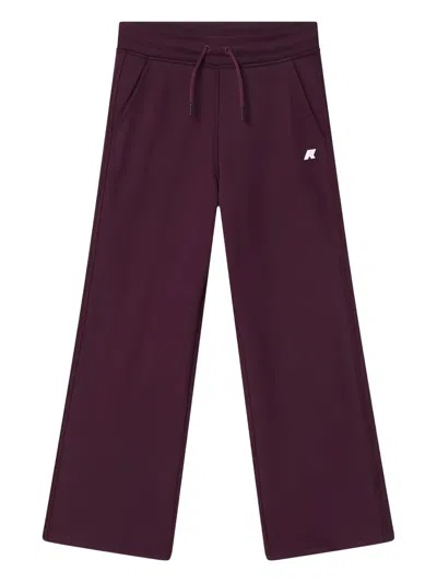 K-way Kids' Drawstring Straight-leg Track Trousers In Purple
