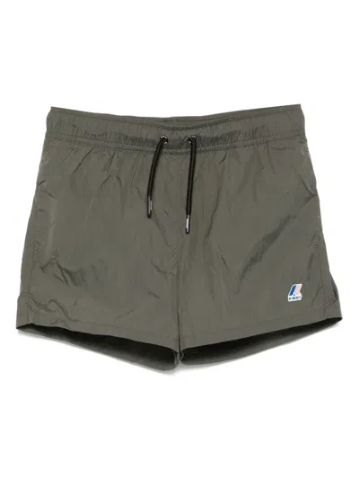 K-way Kids' Drawstring Swim Shorts In Gray