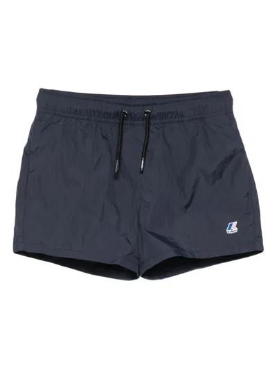 K-way Kids' Drawstring-waist Swim Shorts In Blue
