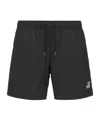 K-way Olivier Elastic Waistband Back Pocket Shorts In Black