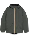 K-way Duck Down Padded Jack St Thermo Reversibile Jacket In Green