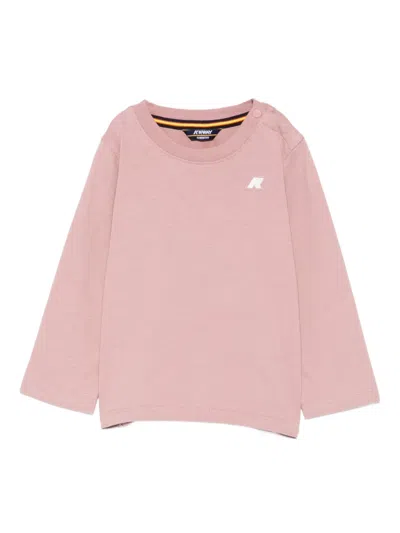 K-way Babies' E. Elmette Logo T-shirt In Pink