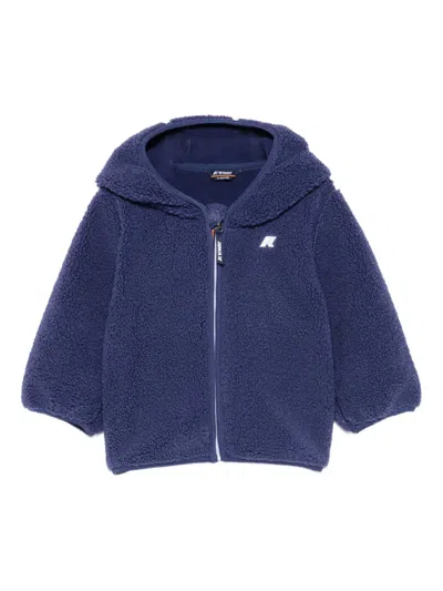 K-way Babies' E. Janne Logo Zip Jacket In Blue