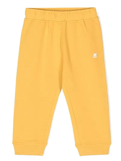 K-way Babies' E. Mick Fleece Track Pants In Yellow
