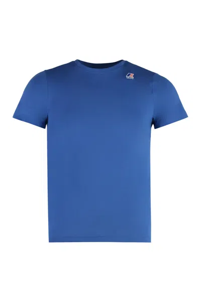 K-way Edouard Cotton Crew-neck T-shirt In Blue