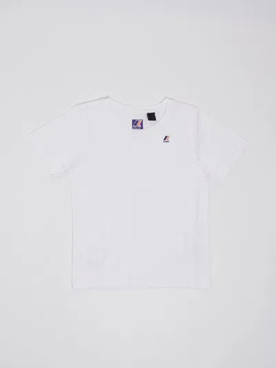 K-way Kids' Edouard T-shirt In Bianco