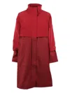K-way Ella High-collar Coat In Red