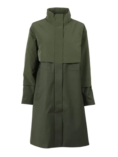 K-way Ella Wool Nylon Mix Down Jacket In Green