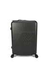K-way Embossed-logo Four-wheel Luggage In Metallic