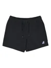 K-way Olivier Elastic Waistband Back Pocket Shorts In Black