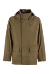 K-way K Way Erhal Tech Wool Blend Hooded Jacket In Brown
