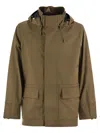 K-way Erhal Tech Wool Blend - Hooded Jacket In Brown Corda - Blue D