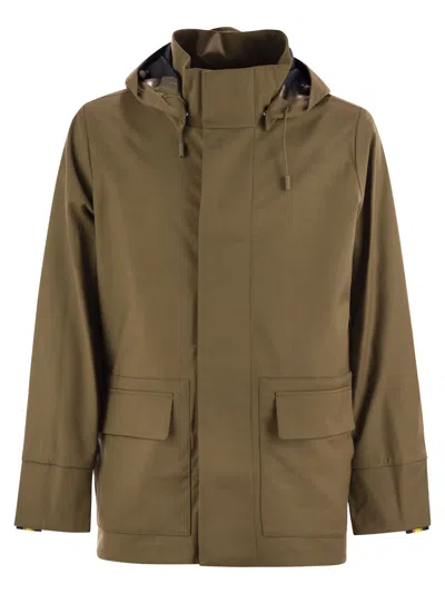 K-WAY K WAY ERHAL TECH WOOL BLEND HOODED JACKET