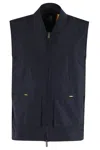 K-way Textured Finish Blue Jacket With Adjustable Hem