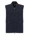 K-way Textured Finish Blue Jacket With Adjustable Hem