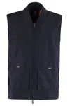 K-way Textured Finish Blue Jacket With Adjustable Hem