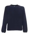 K-way Clarisse Wool Merino Boucle Sweater In Blue