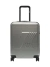 K-way Eudoxie Striped Suitcase In Gray