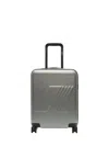 K-way Eudoxie Striped Suitcase In Gray